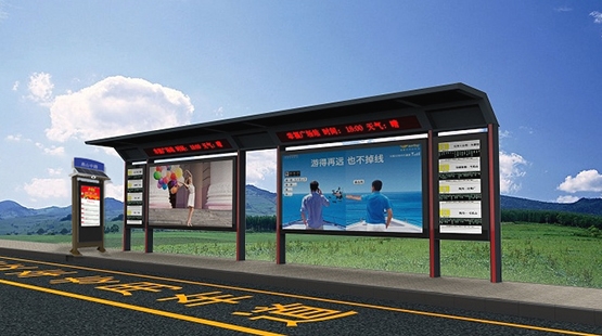 Bus shelter + electronic bus stop